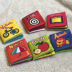 Set of 6 TOP BRIGHT Soft Cloth Books for Babies First Year